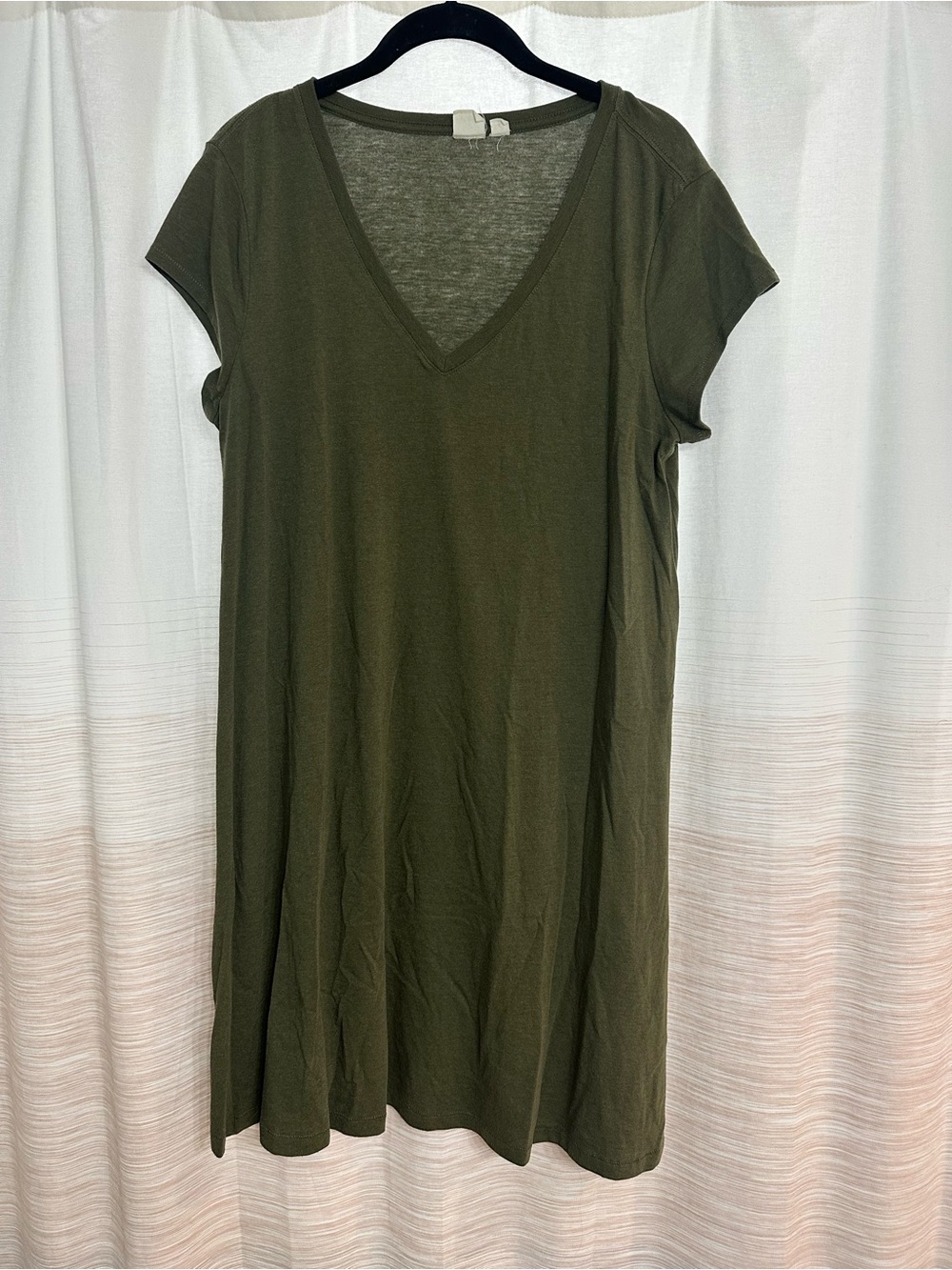 GAP Olive Green V-Neck TShirt Dress